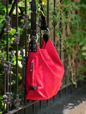 Ellington Mia Nylon Twill Hobo, Red, NWOT